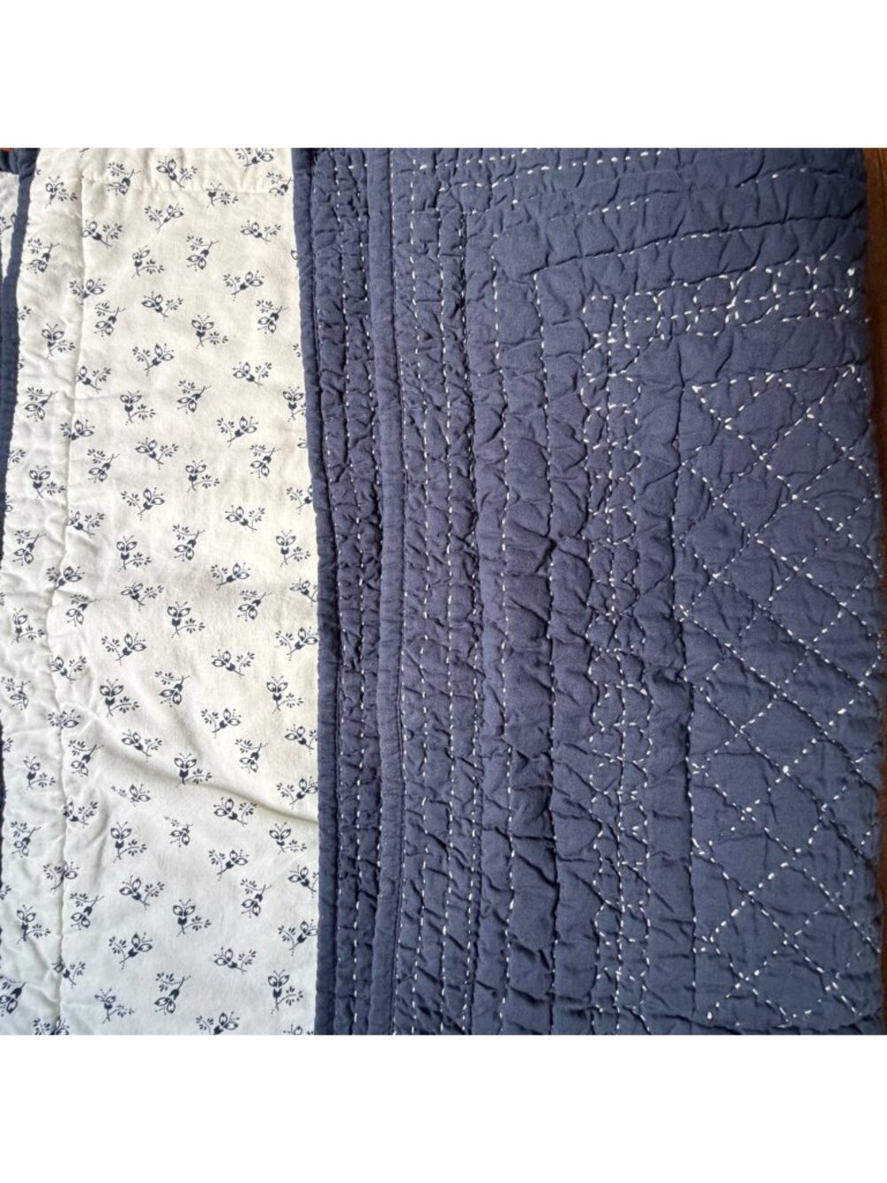 Ralph Lauren Navy Blue Quilted Standard Pillow Shams Set Of 2 Cotton Classic